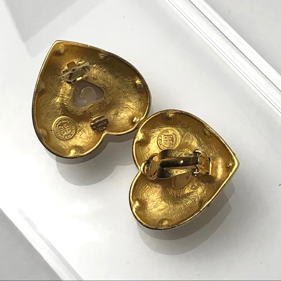 VTG GIVENCHY HEART EARRINGS - Picture 8 of 8